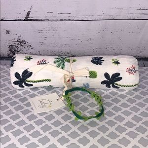 Hallmark Baby NWT Botanicals Newborn Picture Swaddle Blanket Headband Crown Set